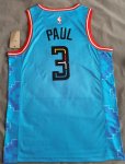 NBA 3 Paul Phoenix Suns 22-23 city Maillot bleu imprimé